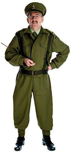Fun Shack Disfraz Soldado Militar Hombre Verde WW2, Traje para Carnaval y Halloween Adulto, M