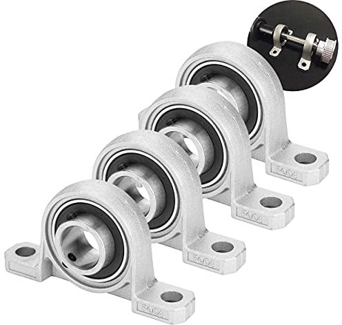 4 Stück Flanschlager, 2 Loch Gehäuselager, 20Mm Stehlager Set, Lagerbock, Zinklegierung Wellenlager, Flanschlager Für Achse Welle Maschine