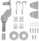 Victoria M. Ersatzteil-Set Komplett-Set für Klemmfix Doppelrollo, mit Klemmhalter, Scheiben, Walzenkapsel, Kettenzuggetriebe, Kunststoff & Metall, Grau