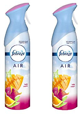 Febreze Air Effects Air Freshener Odor Eliminating Can Spray 300ml (Fruity Tropics) Pack of 2 - International