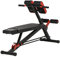 HOMCOM Hantelbank Fitnessbank Schrägbank Multifunktion Bauchtrainer Verstellbar Stahl Schwarz 64 x 146 x 73,5-85 cm