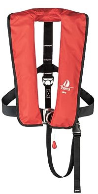 12skipper giubbotto di salvataggio automatico ISO 300N con imbragatura, giubbotto salvagente, rosso
