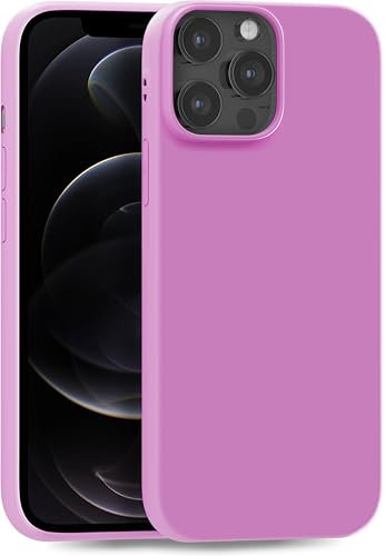 MyGadget Cover per iPhone 12 PRO Max - Custodia Protettiva in Silicone Morbido – Case TPU Flessibile - Protezione Antiurto & AntiGraffio Rosa Viola