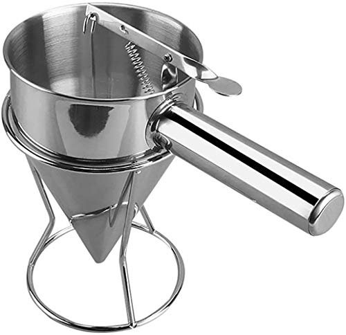 Ausuky Entonnoir à piston en acier inoxydable avec support pour gâteaux et desserts