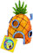 Penn-Plax Offizielles Lizenzprodukt Nickelodeon Spongebob Aquarium Ornament – Spongebob 's Ananashaus – perfekt für Fische zum Schwimmen und um sie herum – Vollfarbige Dekoration 15,2 cm