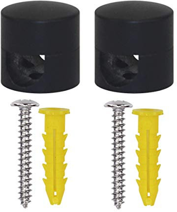 OASHISU Decentratore da Soffitto per Cavi Elettrici in alluminio, Decentratore a Soffitto, Decentratore Cavo Elettrico, Decentratore Lampadario, Gancio da Soffitto o Parete, Fermacavo, 2PZ (NERO)