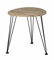 WENKO Beistelltisch Mod. Akazie lackiert industrieller Sofatisch Nachttisch aus FSC zertifiziertem Naturholz mit schwarzen Metallbeinen vielseitig einsetzbar und modern 44 x 43 x 44 cm Holz Schwarz