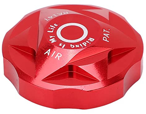 Fahrrad-Vordergabel-Zubehör, Vordergabel-Luftkammer-Abdeckung Aluminiumlegierung Fahrrad-Luft-Gas-Wert-Abdeckung Fahrrad-Federgabel Luft-Gas-Ventilkappe(rot) Fahrrad Ersatzteile