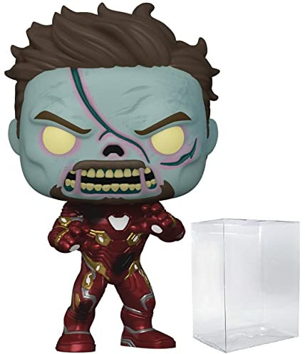 Marvel: What If? - Zombie Iron Man [Tony Stark] Funko Pop! Vinyl Figure (Bundled with Compatible Pop Box Protector Case)