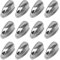 12Pcs Yootones Metall Snare Drum Lug Claw Hook Ohr Trommel Kompatibel mit Bass Drums Snare Drum Percussion Zubehör Ersatz (Silber)