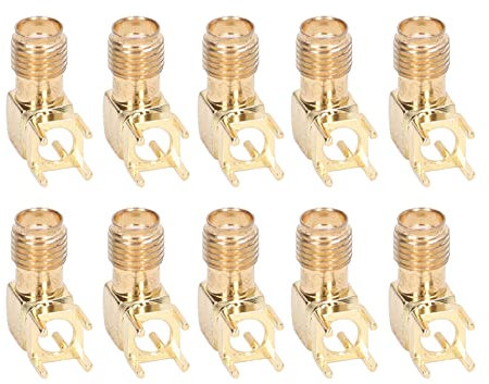 10Pcs 4 Pin Connettore RF Piegato 90 Gradi SMA RF Adattatore del Connettore Cavo Coassiale Accessori Audio Video