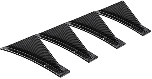 Aublinto Heckstoßstange Canards Splitter,4 STK Universal Auto Heckstoßstange Diffusor Spoiler Anti-Crash Spoiler Lip Splitter Auto Heckstoßstange Diffusor Haifischflosse Kit für Auto LKW SUV