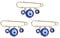 Turquie Evil Eye Broche Broches Lucky Eyeball Mains Broches Bijoux, 3Pcs Evil Eye Broche Broches pour Bonne Chance Broches & PinsReligious