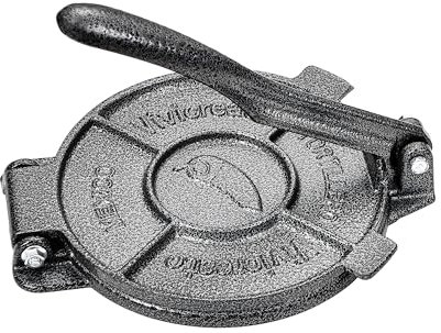 Vivicreate Presse à tortilla en fonte de 19,1 cm pour tortilla, presse à pâte, presse à tortilla à farine, presse à rotis, couleur grise