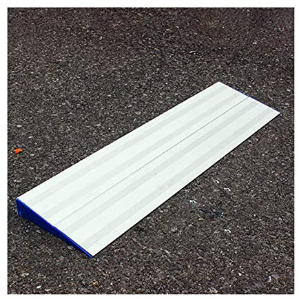 BBZY 2 Pack Portable Metal Threshold Ramps for Wheelchairs Detachable Non Slip Mobility Assistance Ramp for Home Door Scooter Steps