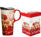 Topadorn Ceramic Travel Mugs Coffee Mug with Matching Gift Box Coffee Mug with Handle for Holiday Party, 17oz. Puppy