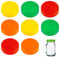 8 Pcs Colored Plastic Mason Jar Lids 70mm Anti-Slip Food Storage Caps Canning Jar Lids Storage Caps with Silicone Sealing Ring for Mason Canning Jars