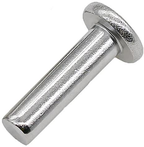 CREULT Flachkopf Solide Nieten M2 x 3mm Länge Durchmesser glatt rund metrisch Percussion Fasteners Edelstahl rostfrei (200 Stück)