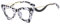 Mode Einzigartige Cat Eye Damen Sonnenbrille Retro Bunte Brillen Shades UV400 Herren Bonbonfarbe Trending Brillengestell, Schwarz-Weiß-Muster, Einheitsgröße