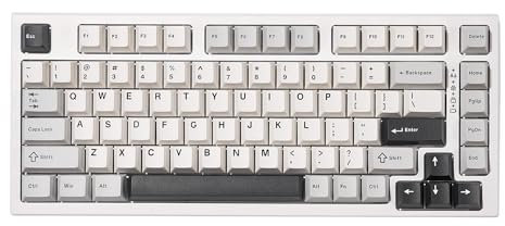 YUNZII YZ75 75% Hot Swappable Wireless Gaming Mechanical Keyboard, RGB Backlights, BT5.0/2.4G/USB-C, Dye Sub PBT Keycaps for Linux/Win/Mac(Gateron G Pro Brown, White)