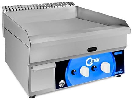 Cleiton® Plancha de Cocina a Gas de Cromo Duro | Plancha Industrial para Hosteleria de Calentamiento Rápido para Cocina Profesional | 100 cm | 1000x500x230 mm | Potencia 9 kW | Voltaje: 220V