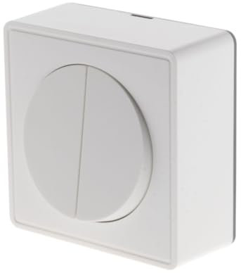 Interrupteur double complet va et vient 10A en saillie - Blanc - Vulco - Zenitech