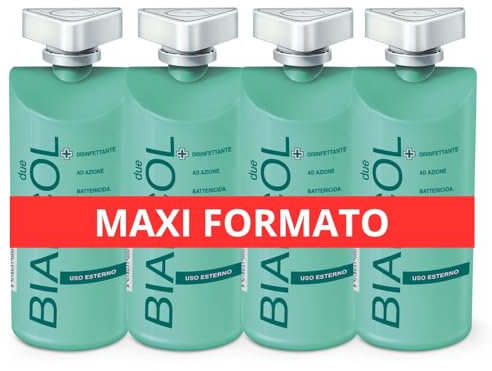 Bialcol Due, Disinfettante cutaneo ad azione battericida, Presidio Medico Chirurgico, per uso esterno - Pack quattro confezioni (4X400ml)
