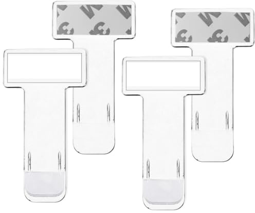 INGJIA 4 PCS Clip per Biglietto Parabrezza Supporto Trasparente Porta Ttessere Plastica Clip,Auto Porta Biglietti Trasparente,Porta Biglietti di parcheggio,per Auto, Camion e Roulotte