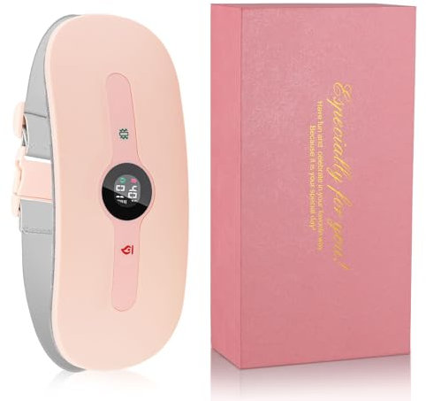 Towwoo Wärmegürtel Periode, Tragbares Heizkissen, Kabellos Menstruations wärmekissen für Krämpfe und Period, Geschenk für Frauen und Mädchen Rosa