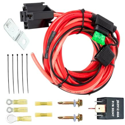 VUIUYOIES Universal Electric Fuel Pump Relay Kit Fuel Pump Wiring Harness Kit For 12V Car Pump Harness For 12V Car Durable