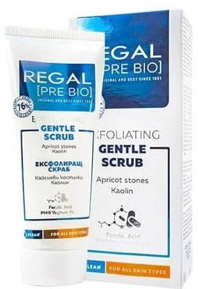 Scrub per viso esfoliante e detergente con noccioli di albicocche Regal Pre Bio
