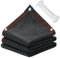 Red De Sombra,Malla Sombra con Ojales, Malla Sombreadora Jardin,Lona Sombra Exterior,Fácil De Colgar,Resistente a Los Rayos UV,Transpirable Y Protector Solar,para Pérgola, Jardín (Negro-4x5m)