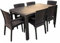 OMS Home Store Garden Patio Furniture Set 6 Seater Chairs Table Outdoor Bistro Set Rattan Style
