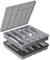 Lifewit Organizador Cubiertos para Cajon Tapa, Caja de Cubiertos para cajón de Cocina con 6 Compartimentos, Organizador de cajón de plástico para Cuchillo/Tenedores/cucharas, Paquete de 2, Gris