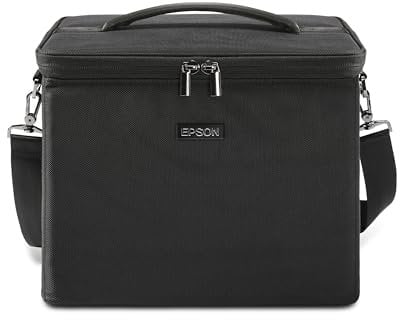 Epson EpiqVision Mini Custom Travel Case in Black, Customized for EF21 and EF22 Projectors, Soft Interior Protection, Spacious Two Pockets and Zipped Compartment, Modern Design