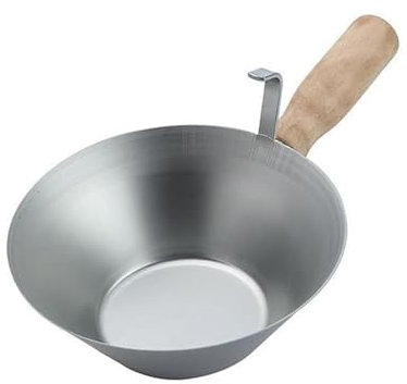 Sharplace Cement Spoon Scooper Iron Scoop Cement Mortar Scooper Water Ladle Bricklaying Bowl for DIY Projects Putty Plastering Drywall
