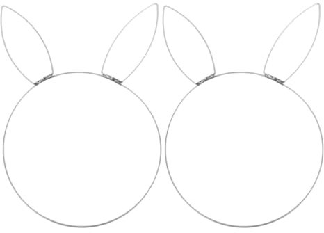 PRETYZOOM 2 Stück Osterhasen-Förmige Metallringe Zum Basteln -Ringe Reifen Für Die Herstellung Von Kranzdekorationen