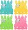 WEITAPYT Besteckhalter Filz Ostern, 12pcs Bestecktaschen Ostern, Besteckbeutel Ostern, Osterhase Filz Bestecktasche, Oster Utensilienhalter, Wiederverwendbar Hasenform Bestecktasche Tischdeko
