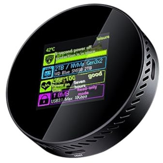 Uxsjakjsd M.2 NVMe SSD Enclosure Magnetic Design 10Gbps Data Transfer 3s Power Protection 2TB Expanses PD Charging 15W