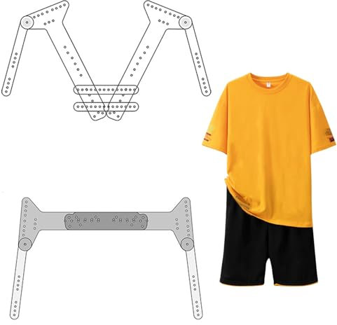 Schaufensterpuppe Kleiderbügel, Transparente Kunststoff Mannequin, Kleiderbügel Verstellbare Haltung Kleiderbügel, Tragbare Schaufensterpuppe für Fotoshows(Clothes Hanger+Pants Rack)