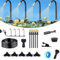 Kit di Irrigazione a Goccia, 360° Curved Garden Automatic Irrigation System, Kit Irrigazione Goccia Giardino, per Orto,Terrazzo, Paesaggio,Aiuola (5m)