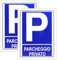 Cartello Area PARCHEGGIO PRIVATO 2 Pezzi - 20x30cm - PVC Ultra Resistente - Fori preforati - Impermeabili, Resistenti al Sole, non Facilmente Deformabili (Segnaletico-20)