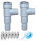 JINGTOPS Valvola Piscina Intercettazione con Raccordo Tubo Piscina 32 Mm,Connettore Tubo Piscina 32mm Accessori Piscina Fuori Terra,Valvola Angolare per Pompa Piscina con Filtro A Sabbia Manutenzione