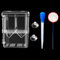 HyzaPhix Doppelzimmer Aufzuchtbecken, Transparent Aquarium Fischbrutkasten Mit 1 Toilettensauger und 1 Netzbeutel, Acryl Aufzuchtbecken Bequemer für Sie, Zierfische und Garnelen zu Beobachten(klein)