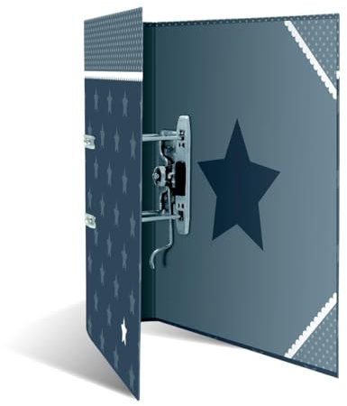 Livepac-Office Motivordner mit Namensgravur - DIN A4-70mm breit - Sterne