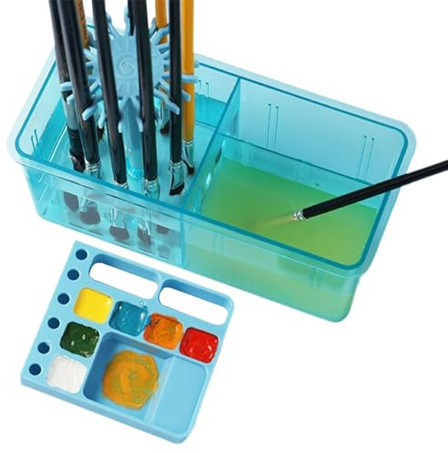 Porte-pinceaux de peinture pour artistes | Étagère de nettoyage multifonction pour pinceaux | Tasse de nettoyage en acrylique pour pinceaux de peinture,Pour artistes créatifs enseignants débutants