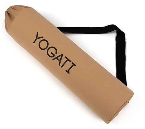 YOGATI® Yogamatten-Tasche | Große synthetische Baumwolle Yogamatten-Taschen für Damen und Herren mit verstellbarem Gurt | perfekt für Pilates und Übungsmatten | 19 x 80 cm Yoga- und