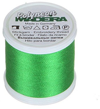 MADEIRA 9845-1749 Stickgarn, 2-lagig, Polyneon, Polyester, 40 W/135 d, 420 m „Light Kelly“, grün
