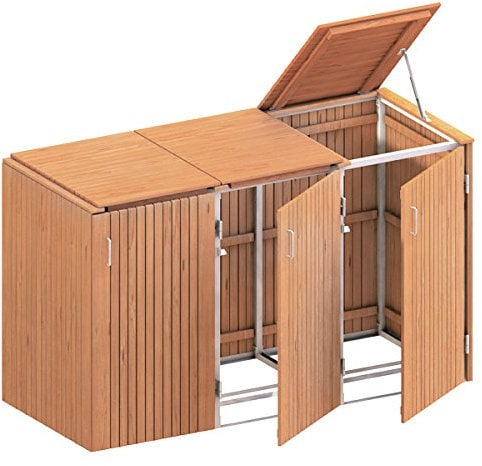 BINTO Mülltonnenbox Premium Hartholz System 3K - 5114