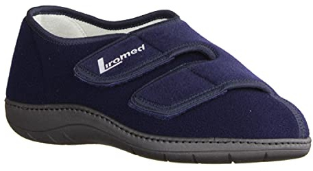 Liromed 476-20Z2 Marine (blau) - geschlossener Hausschuh - Herrenschuhe Prophylaxe Diabetiker, Blau